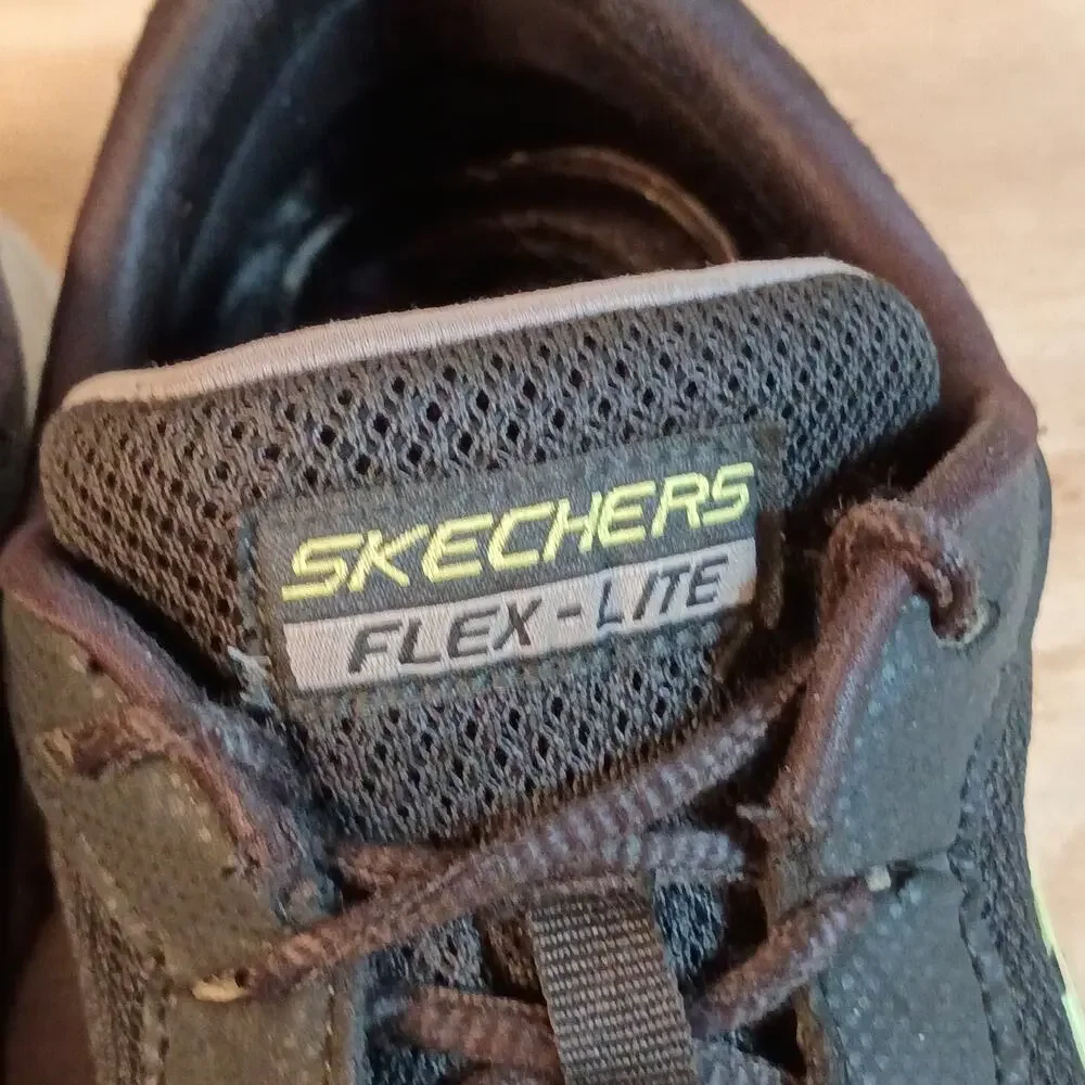 Skechers Flex-Lite Men's Size 12 Black Mesh Athletic Sneakers Shoes SN 16829